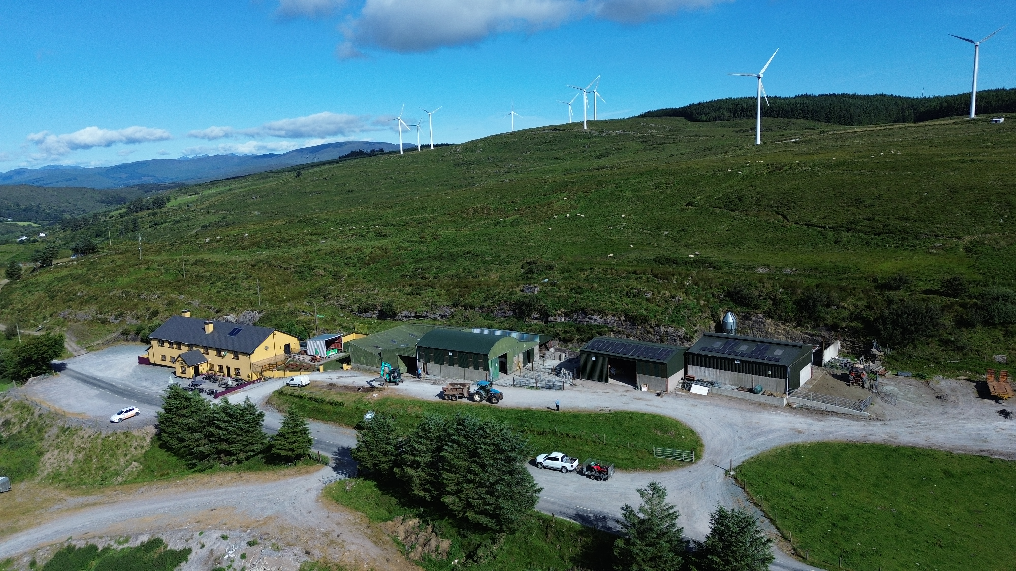 Solar PV panels on an Irish farm shed roof